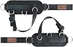 Straps de cheville pour les câblodistributeurs Sports réglables Confort en acier rembourré néoprène Double Ring D Gym Cuffs de chevilles pour kickbacks Glute, entraînement de fitness, Extensions de jambes, Curls pour les femmes & Hommes