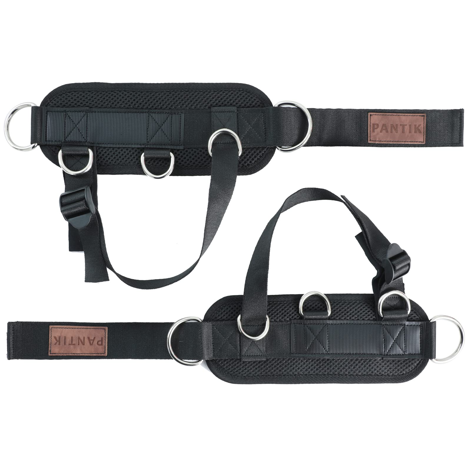 Knöchelriemen für Kabelmaschinen, Sport, verstellbar, bequeme Passform, Neopren, gepolstert, doppelter D-Stahlring, Fitnessstudio, Beinverlängerungen, Locken für Damen und Herren