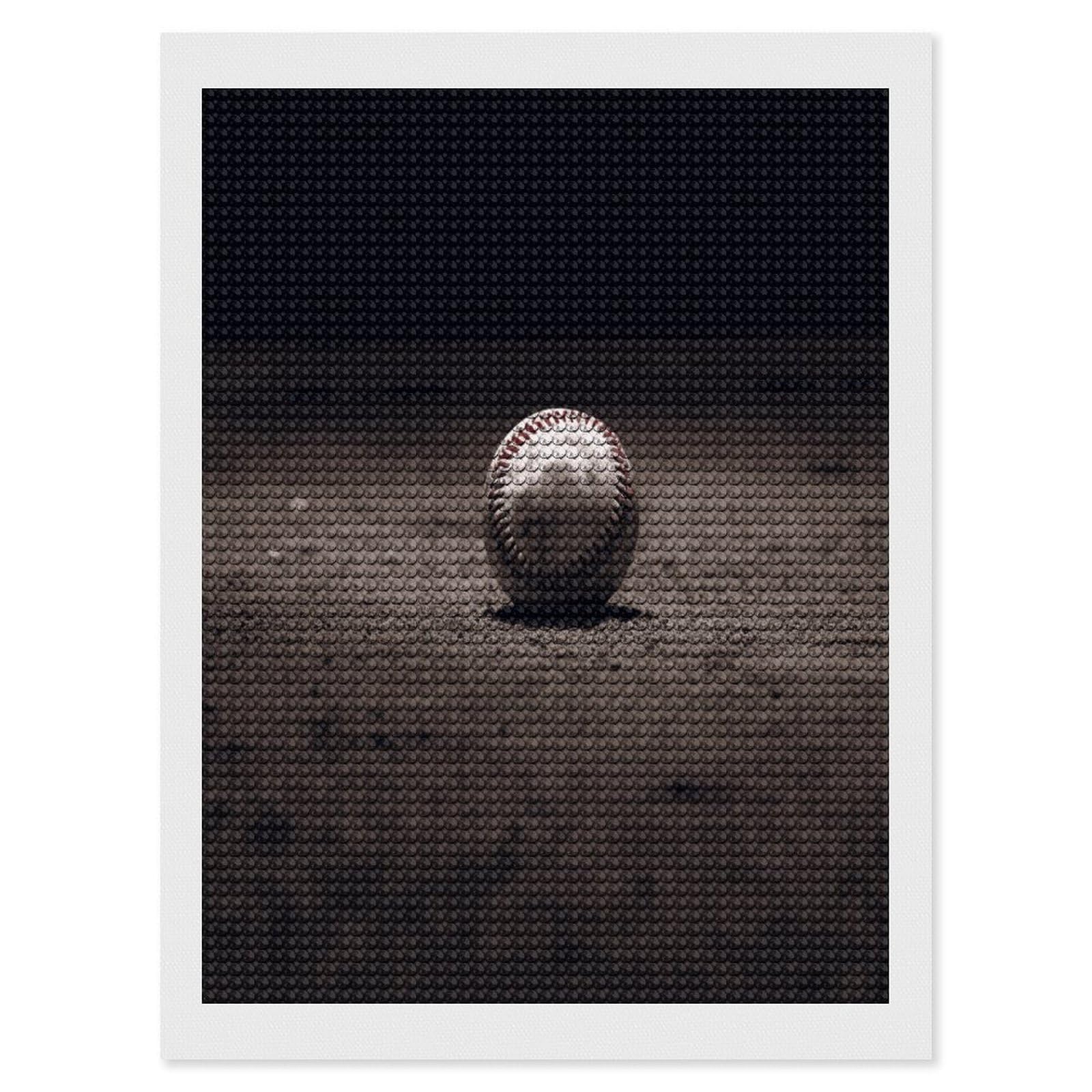 JTREHY Baseball Diamond Art Kits Personalized DIY Round Diamond Painting Kits for Beginner Full Drill Diamonds Dots Paintings for Adults Gem Art Crafts Home Decor