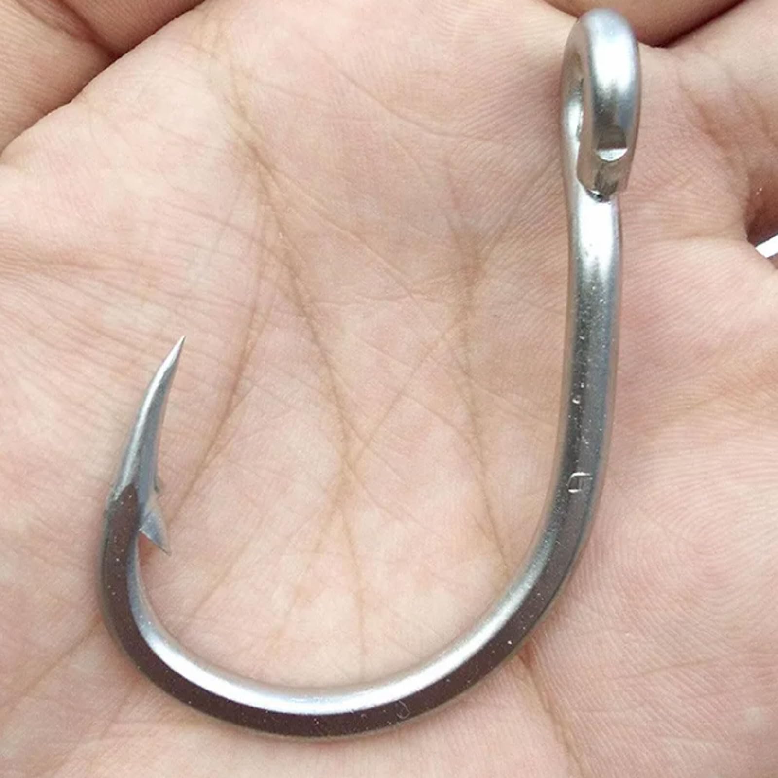 Hameçons de pêche en Acier Inoxydable, 50 pièces, Solides, for Gros gibier, appât for Thon, for Fonte au Bord la rivière et du lac