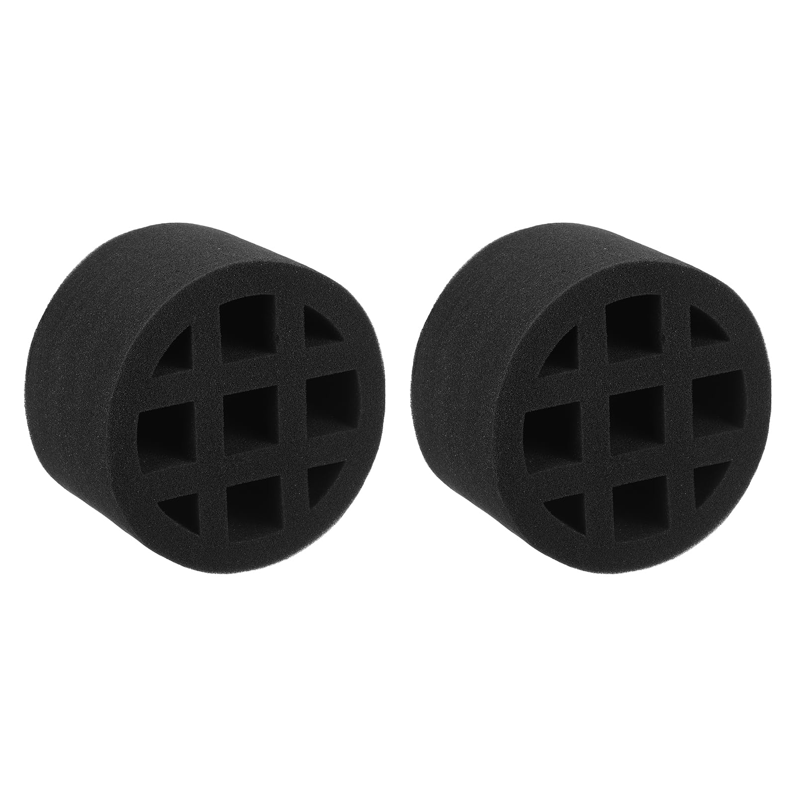 sourcing map 2Pcs in-line Duct Sound Absorbing Tool Sponge, (160mm/ 6") - Elastic Duct Noise Reducing Foam Sound Insulation Silence Ducting Accessories for Round Ventilation Pipes, Black โ image 1