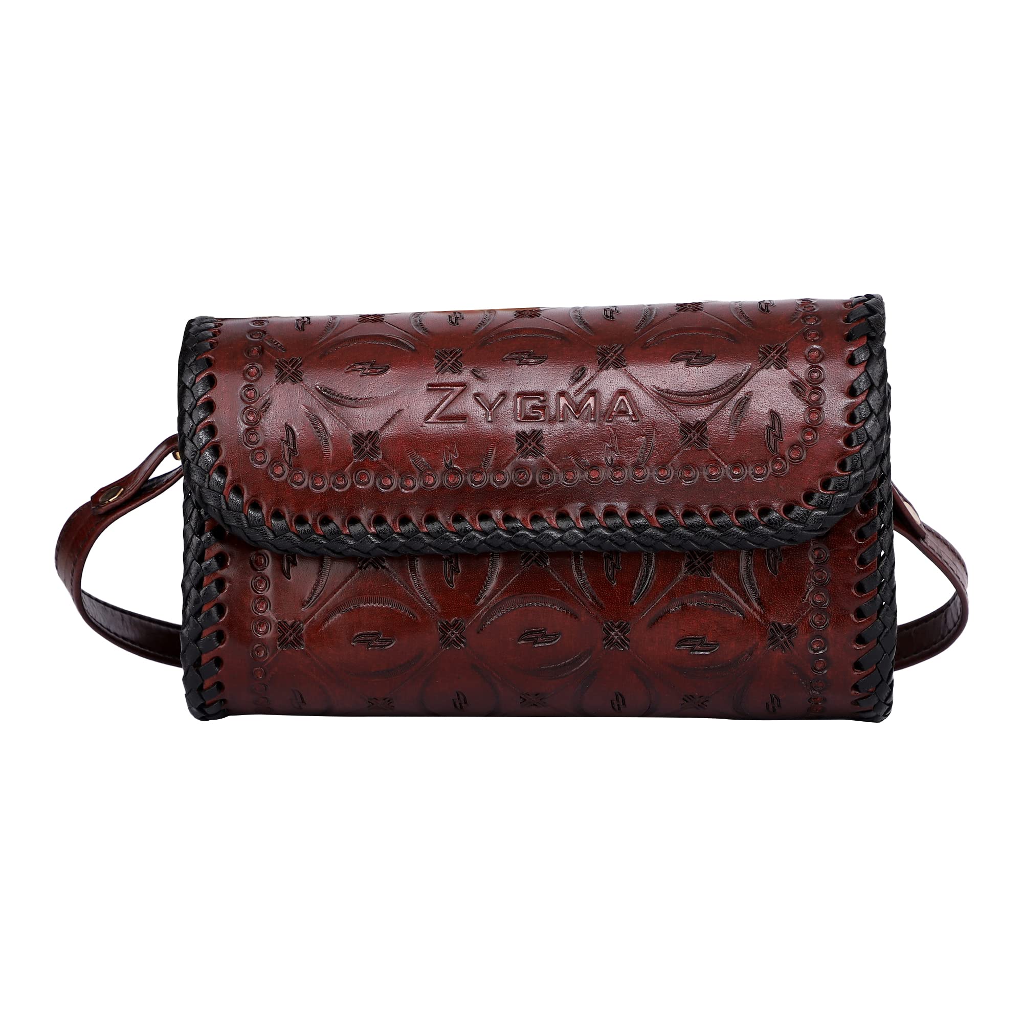 zygma Pure Leather Crossbody Bag: Handmade & Stylish Sling for Women - Ideal Gift for Women, Sister, Mom, Friend (Small_Dark Brown) (B09QKPSFVV) Amazon Price History, Amazon Price Tracker
