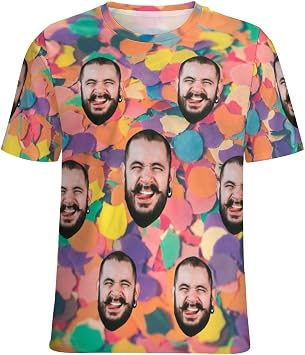 Custom T Shirts Design Your Own Face Shirt for Men Women Personalized Tshirt Print Boyfriend Girlfriend Image