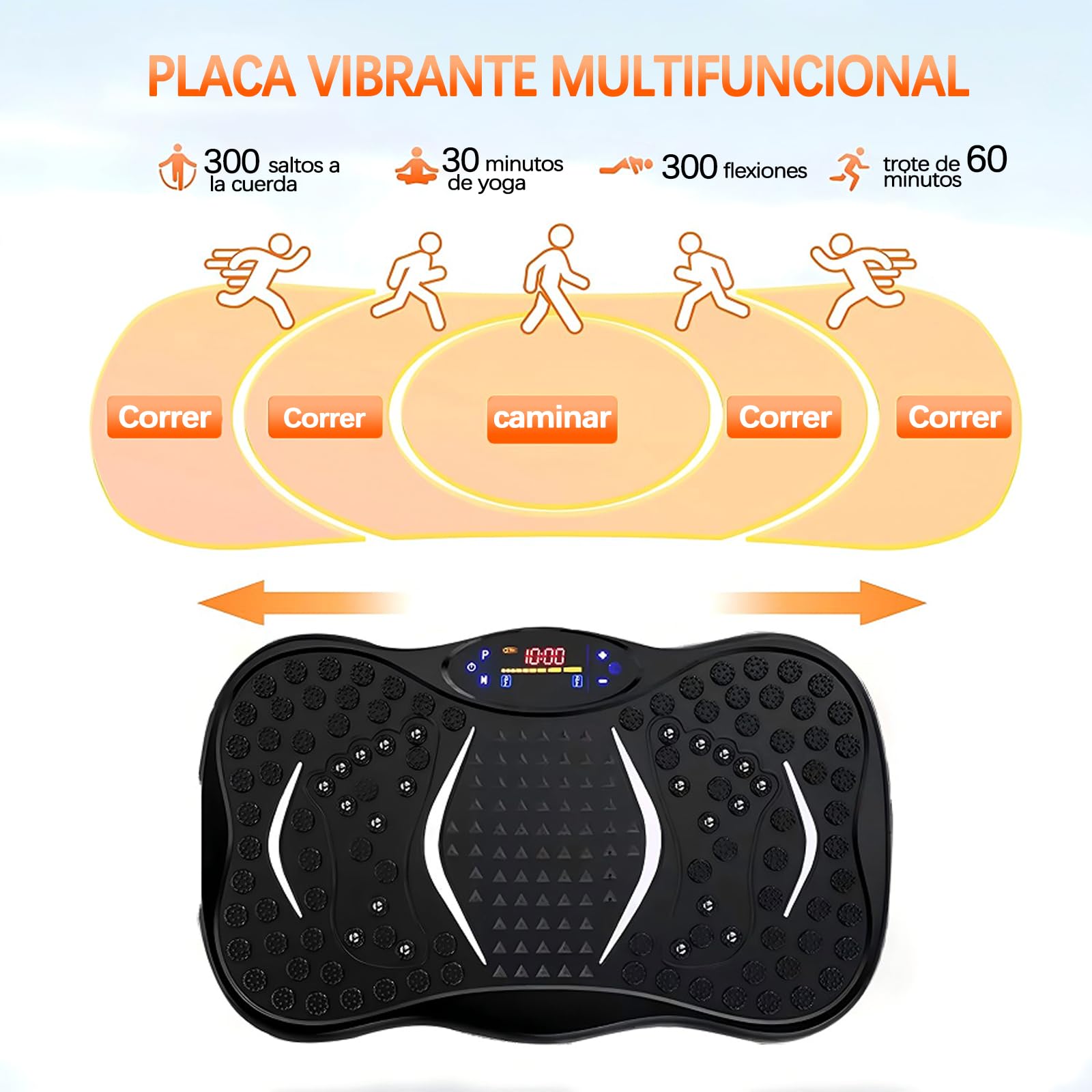 FITSUPPORT Plataforma Vibratoria, Plataforma De Placa de Vibración Mejorada 2025 para Drenaje Linfático, 120 Velocidades Ajustables con Capacidad De 450 Libras, Adecuada para Hombres y
