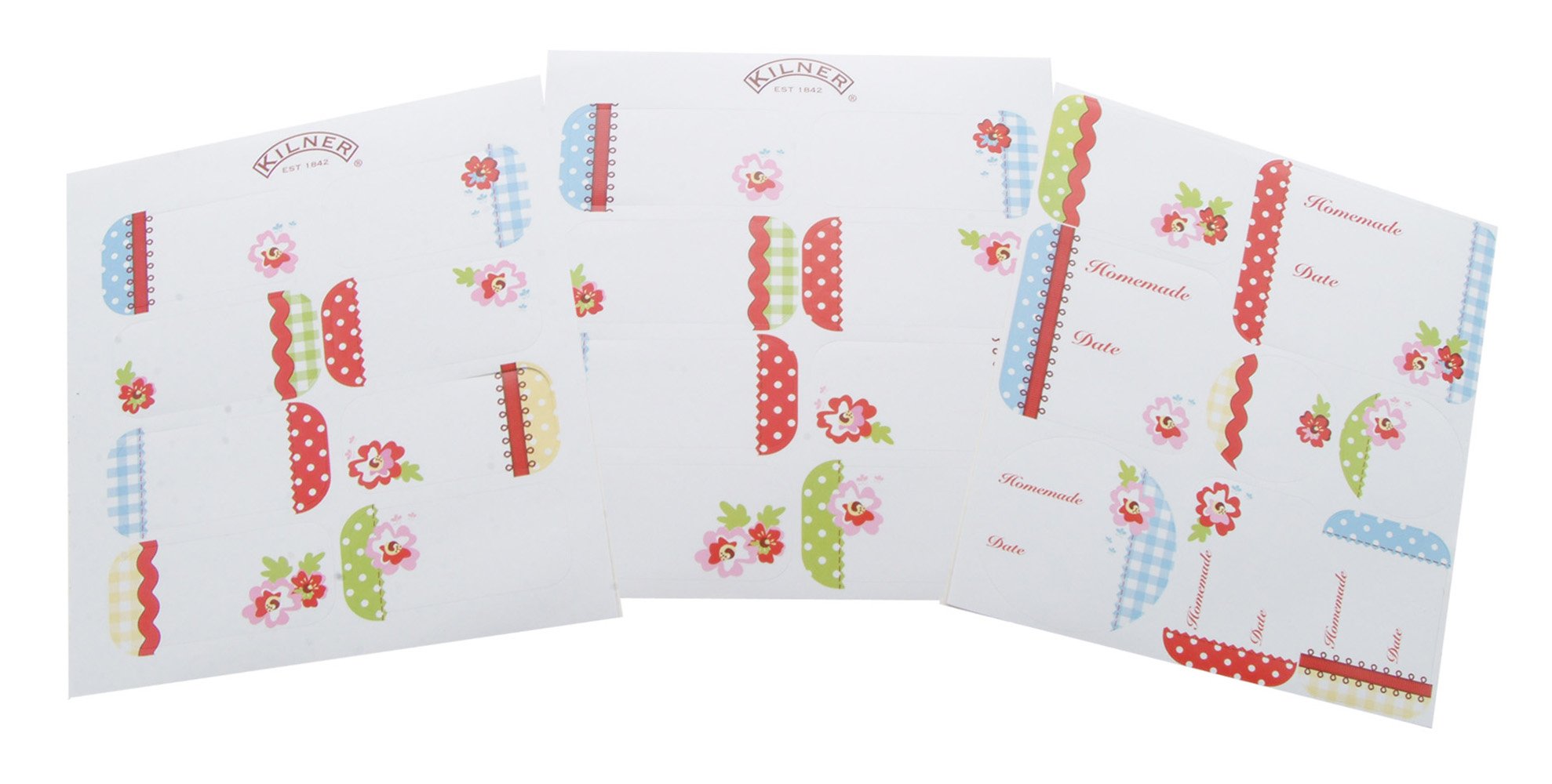 Kilner Haberdashery Jam Jar Labels, Pack of 24, Multi-Colour
