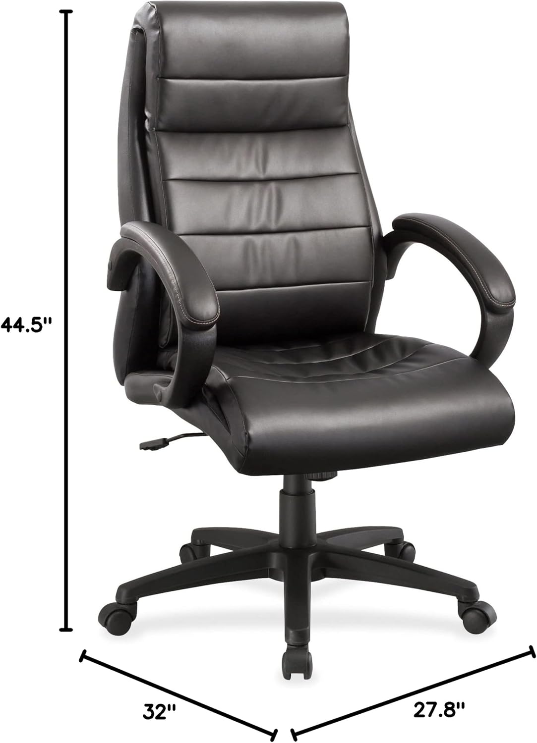 Lorell Deluxe High-Back Black Leather Chair