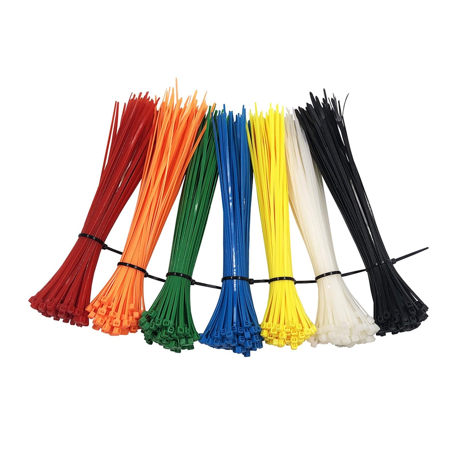 100 Stück/Beutel, 8 Farben, selbstsichernde Nylon-Draht-Kabelbinder, Kabelbinder, Weiß, Schwarz, Organizer zum Befestigen von Kabeln (Farbe: 9 Farben 900 Stück, Größe: 3 x 100) (Gelb 100 Stück 3 x 1