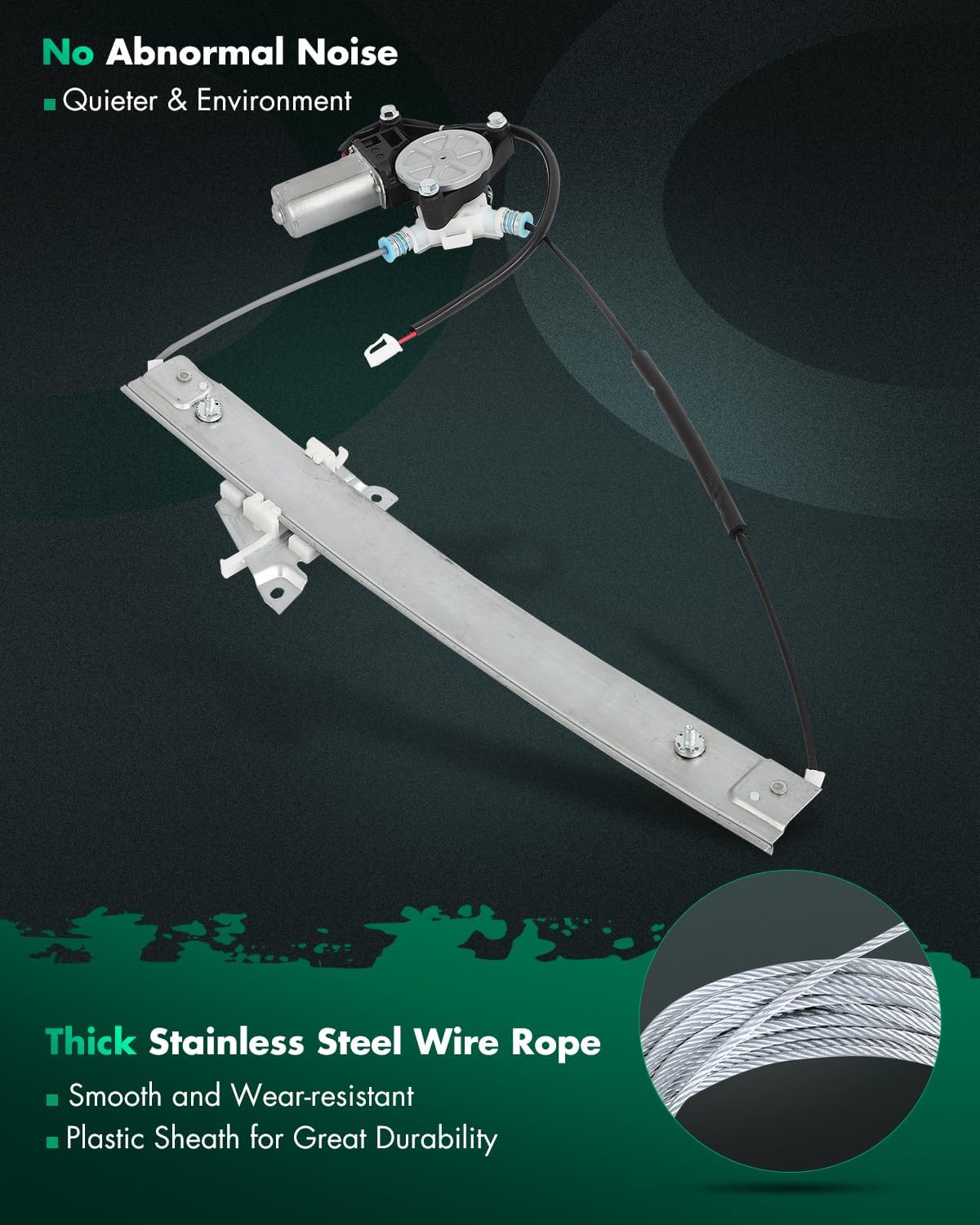 SCITOO Rear Passenger Side Power Window Regulator with MotorReplacement for 2000-2006 for Mazda MPV LC6272590A, MA1551113