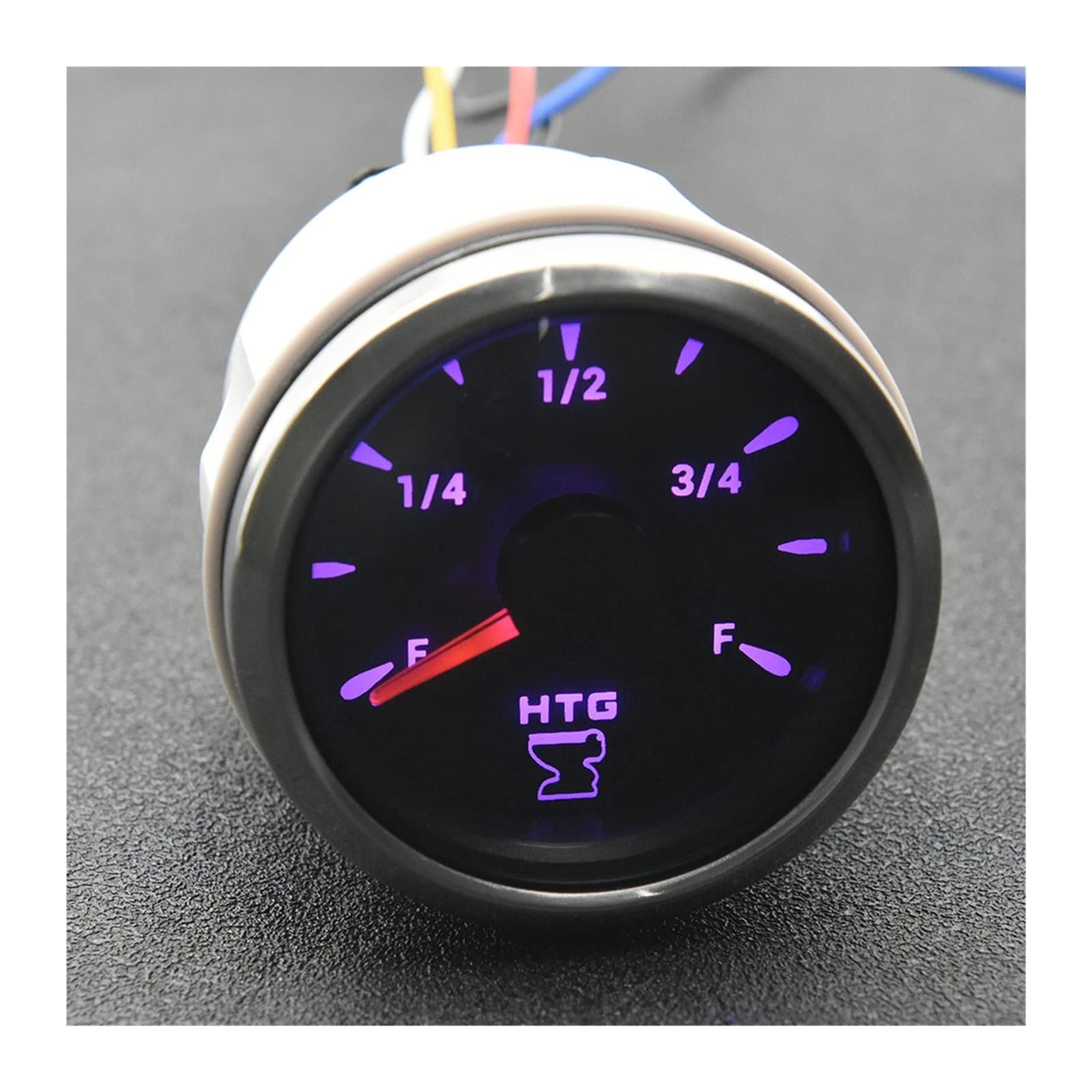 Czujnik poziomu paliwa, 7 kolorów wskaźnik podświetlenia 52mm wskaźnik poziomu ścieków 0-190ohm/240-33ohm wskaźnik poziomu zbiornika 9-32v pasuje do samochodu łódź morska(240-33ohm WS)