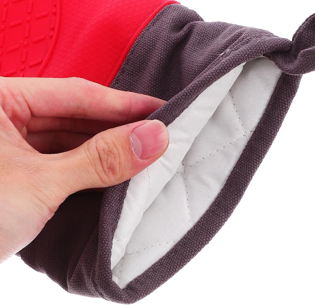 HANABASS Heat Resistant Barbecue Gloves Waterproof Silicone Oven Mitts for Cooking Grilling Baking and Outdoor Barbecue Non-Slip Pot Holders 11.6 X 7.3 Inches