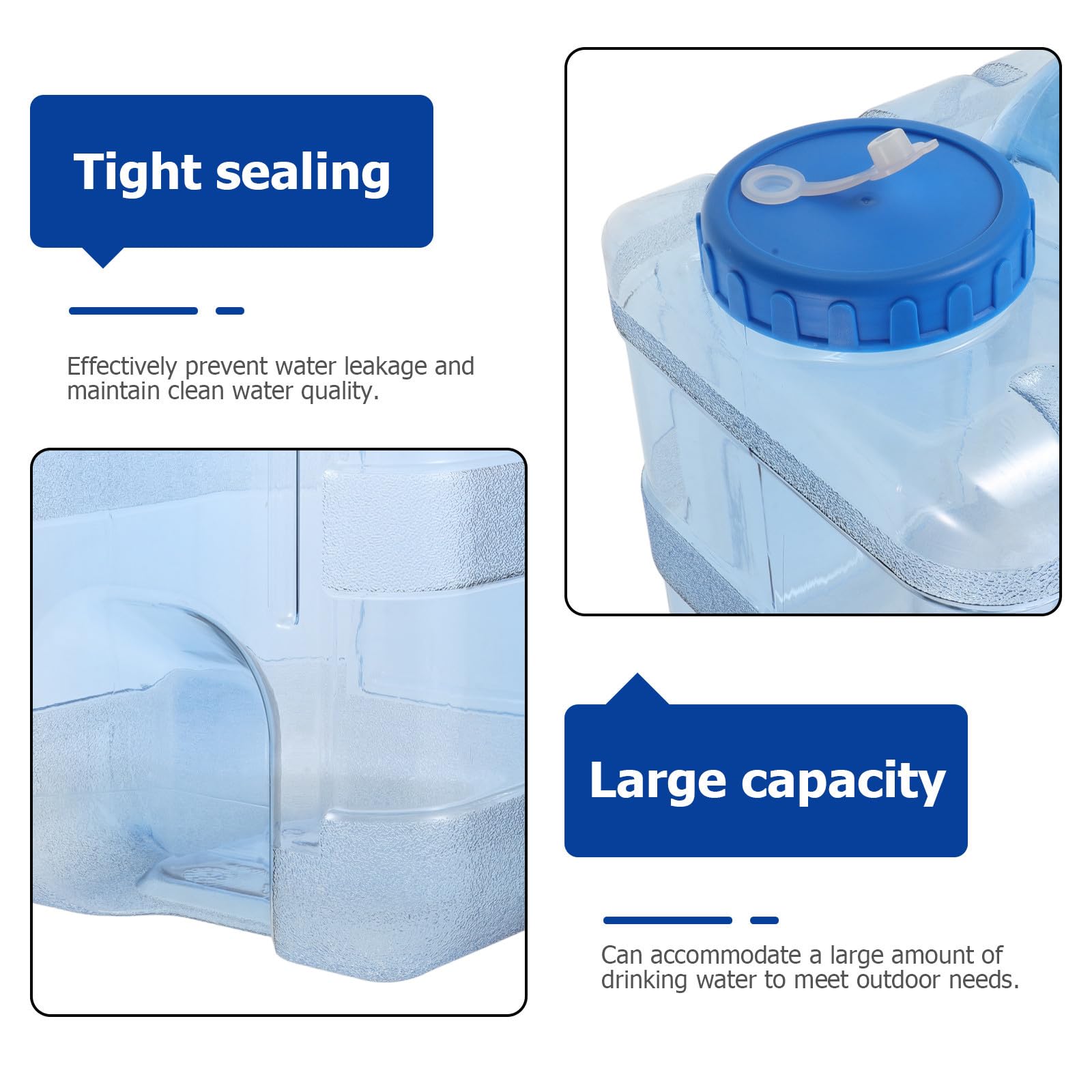 SEWACC Camping Wasserbehälter 15l aus PVC und PC für Camping und Auto