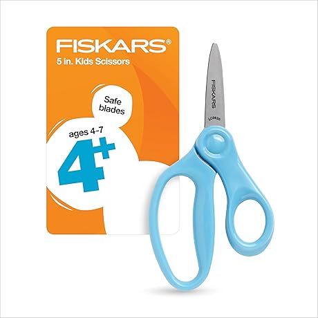 Fiskars 5" Kid Scissors: Great for School and Crafts