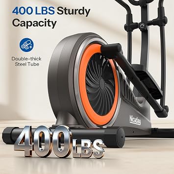 Niceday Elliptical Exercise Machine with 15.5IN/16IN/20IN Stride | Magnetic Elliptical Trainer for Home Use, 16 Resistance Levels, 400LBS Loading Capacity, Support Kinomap APP