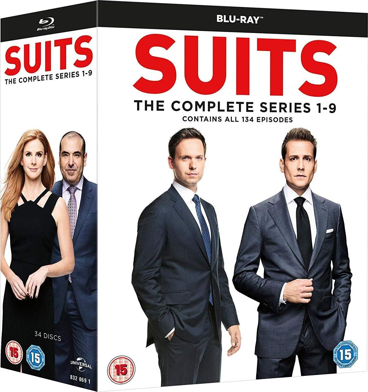 Gabriel Macht, Patrick J. Adams, Rick HoffmanSuits: The Complete Series 1-9 Seasons (34 Disc Set) [Blu-ray] [Region Free]