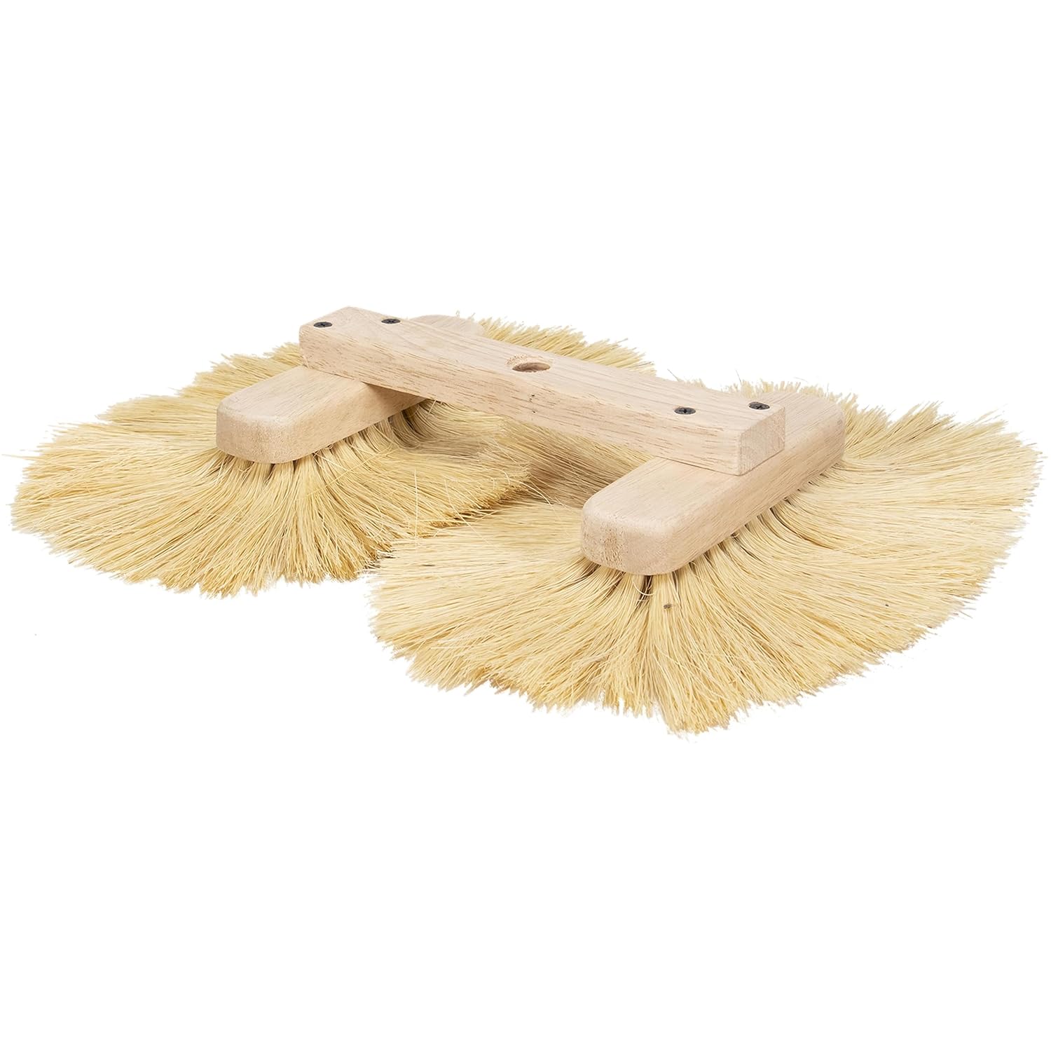 WAL-Board Tools Double Crows Foot Texture Brush, Assembled in USA | White Tampico Fibers, Threaded Center Hole, Fits Standard Broom Handle, Textured Finish, 062-009