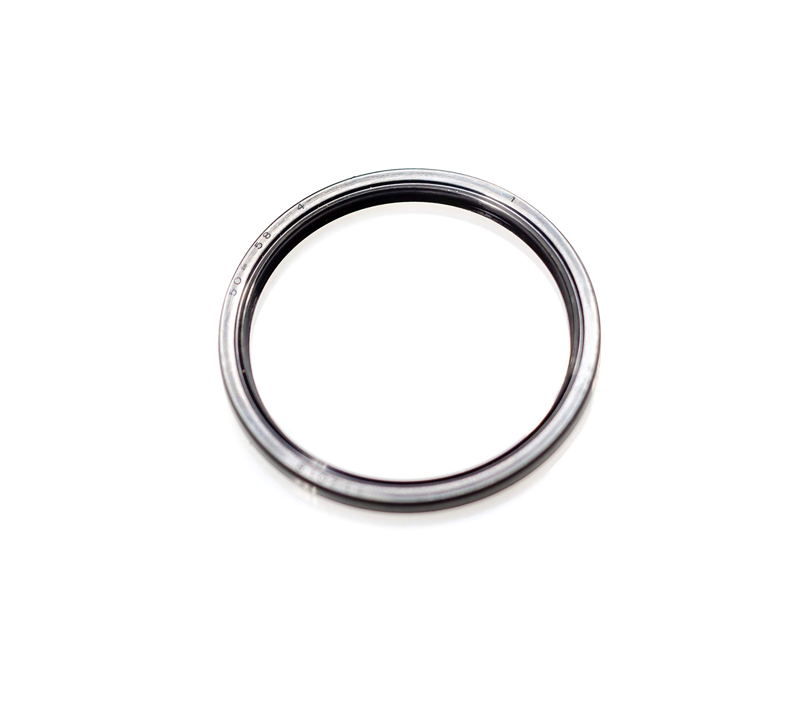 EAI 50mm X 58mm X 4mm TC Double Lip Oil Seal W/ Spring - Nitrile Rubber, Metal Case (NBR)