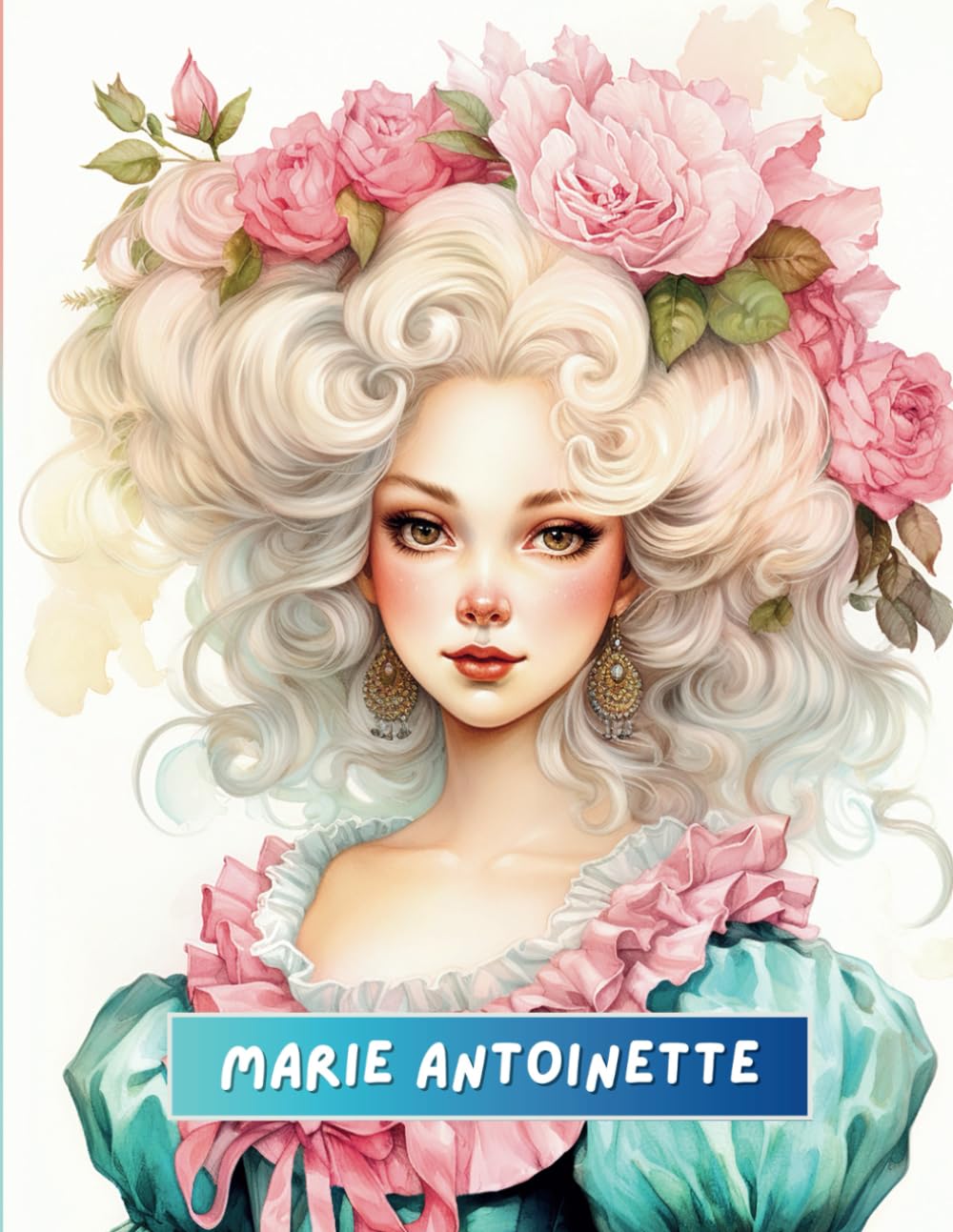 Queen's Glamour: Marie Antoinette Coloring Book for Kids and Adults Vol.12: 50 Images of Stunning Princess in Lavish Gowns and Intricate Hairstyles