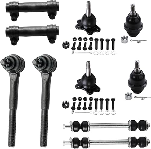 Miniatura 7 de Detroit Axle - Kit de suspensión delantera 4WD de 14 piezas para Chevrolet Tahoe GMC Yukon K1500 Suburban K2500, 4 rótulas, 2 barras