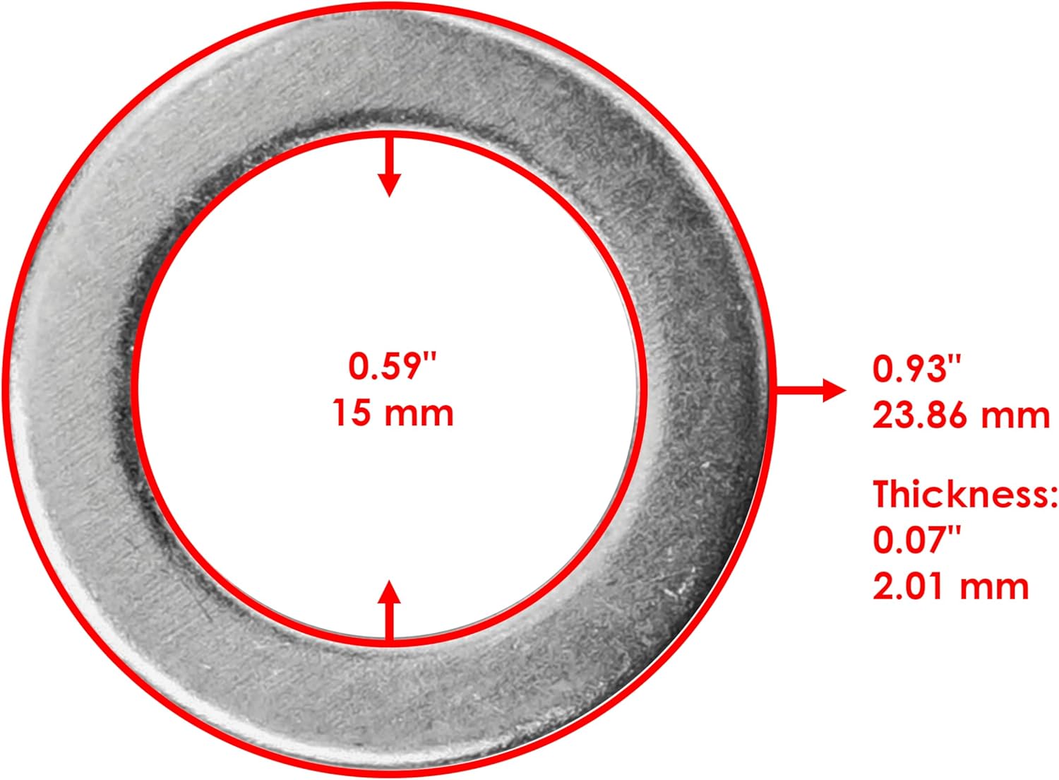 Caltric 90201-14215-00 148-27219-00-00 Washer Plate Compatible with Yamaha Blaster 200 YFS200 1998-2006