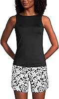 Vista 1 de Lands' End Top de Traje de Baño Tankini Modesto con Cuello Alto UPF 50 para Mujer