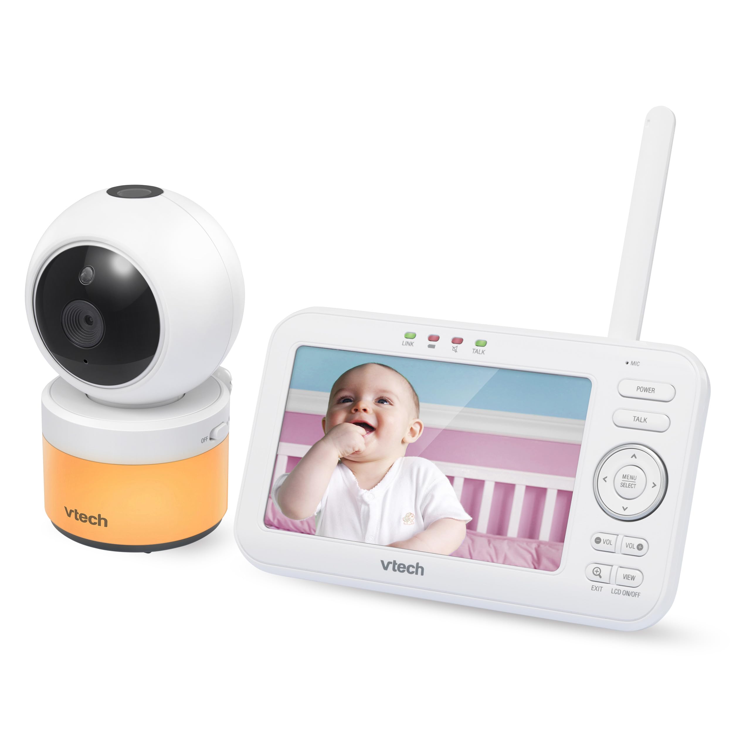 VTech - BM5463 -indoor- Lightshow Video Babyphone - Baby Monitor with Projection and Night Light 480p - FR Version,