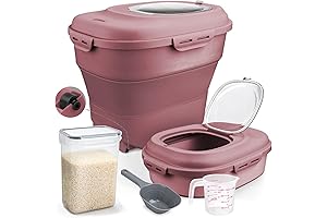 50-Pound Dog Food Container with Wheels and Scoop