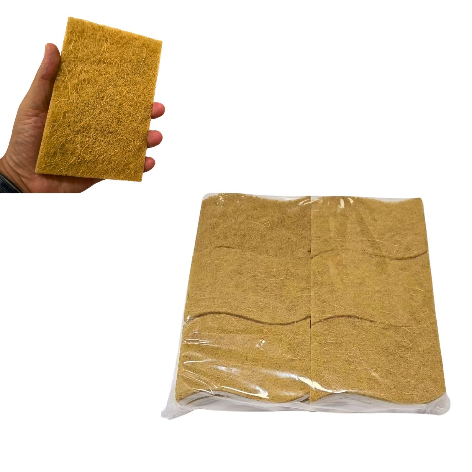 Eco‑Friendly Dual‑Sided Coconut Natural Fibers Cellulose Dish Sponges – Pack of 12, Reinforced Scrub, Non‑Scratch, High Absorbency, 3.5″×2.5″ – No