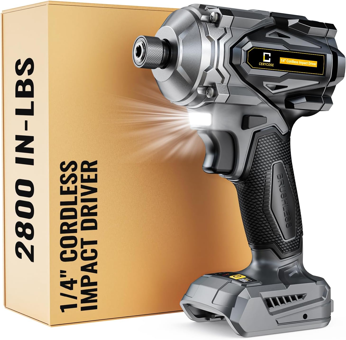 Cordless Impact Driver for Makita 18V Battery, 2800 In-lbs Brushless 1/4" hex chuck Impact Driver, impact drill with 5-Speed Lightweight Power Impact Drivers, LED Light (no battery)