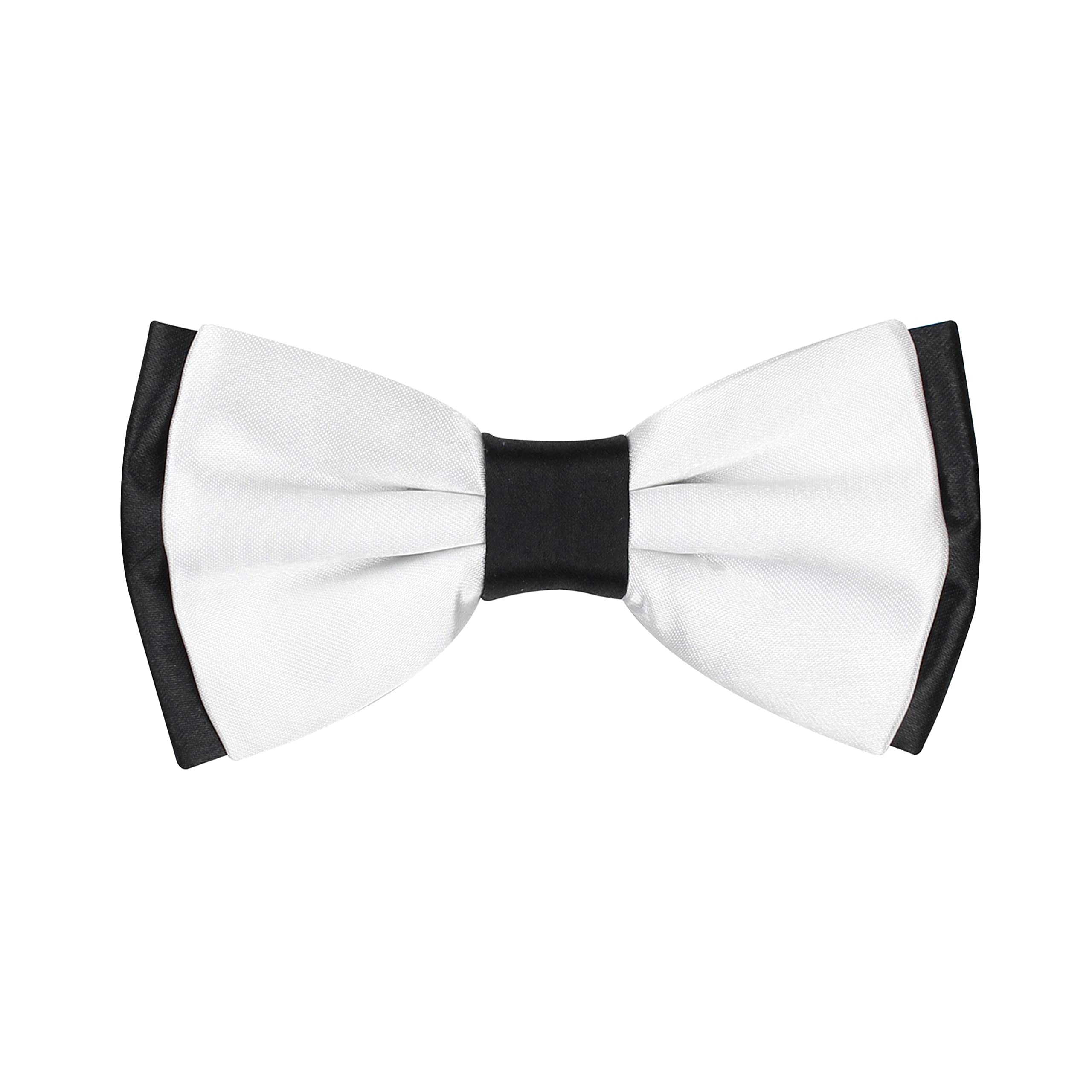 peluche Essentials Premium Bowtie for Men- Comes in a Gift Box (Twining Double Fold- White)-picture-10