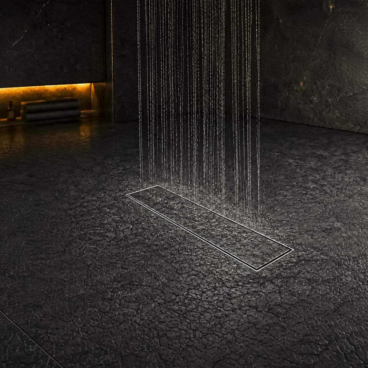 Lorazzo Linea Tile-Insert Shower Drain Channel 5x5 Inch | Built-in Cockroach Trap | SS304 Stainless Steel | Silver Finish | Bathroom Shower Floor Drain | 10 Year Warranty — Amazon image 8
