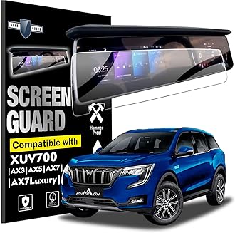 Gear Guard Mahindra XUV 700 Car Accessories Navigation or Music System (Stereo) Touch Screen Guard (Company Fitted) - Matte (Mahindra XUV 700 AX3, AX5, AX7, AX7 Luxury)