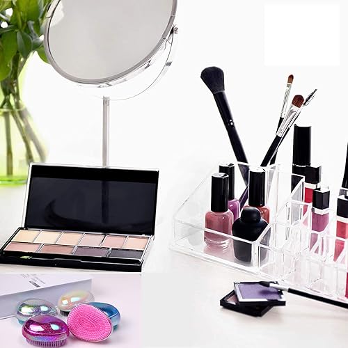 Miniatura 4 de Cepillo desenredante, cepillo de pelo portátil de viaje, forma de huevo con purpurina, nudos antiestáticos, cepillo desenredante de masaje con cojín