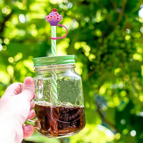 Miniatura 7 de 6 fundas de silicona para pajilla, tapas de pajilla, tapones reutilizables para pajilla, tapones de paja de silicona, fundas para popote de