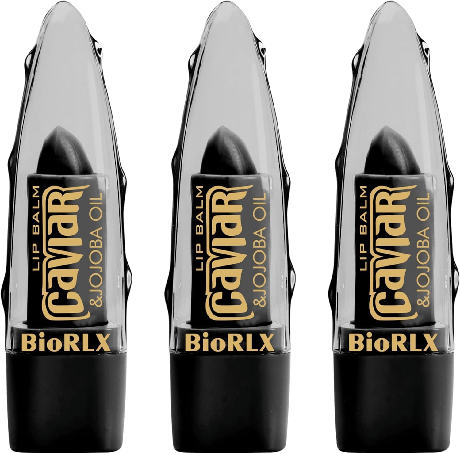 BioRLX Caviar & Jojoba Oil Lip Balm - Luxurious Color-Free Lip Care for Intense Moisture and Smoothness (There Lip Balm) (Caviar & Jojoba, 0.12 Ounce (Pack of 3))