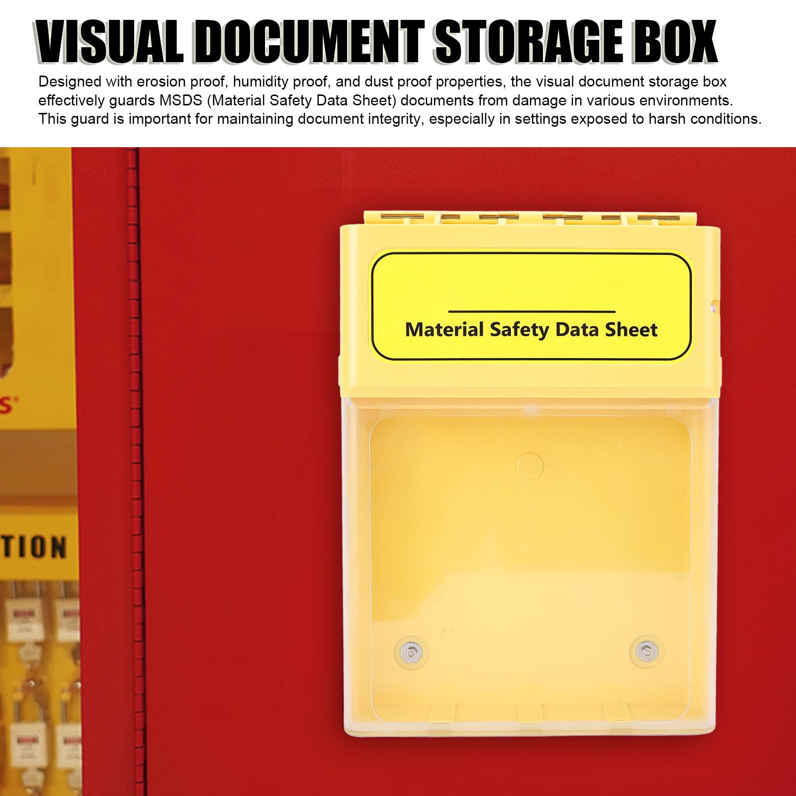 Scatola di archiviazione per documenti visivi Trasparente custodia portatile per progetti di documenti industriali con design antipolvere impermeabile per la salvaguardia dei