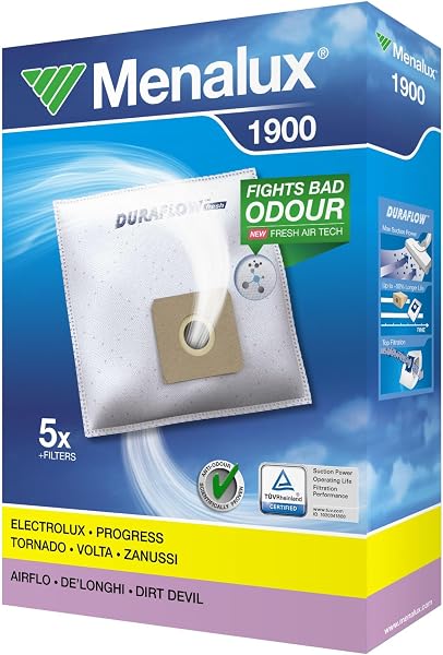 Menalux 1900 Duraflow 5 sacs d'aspirateur - 1