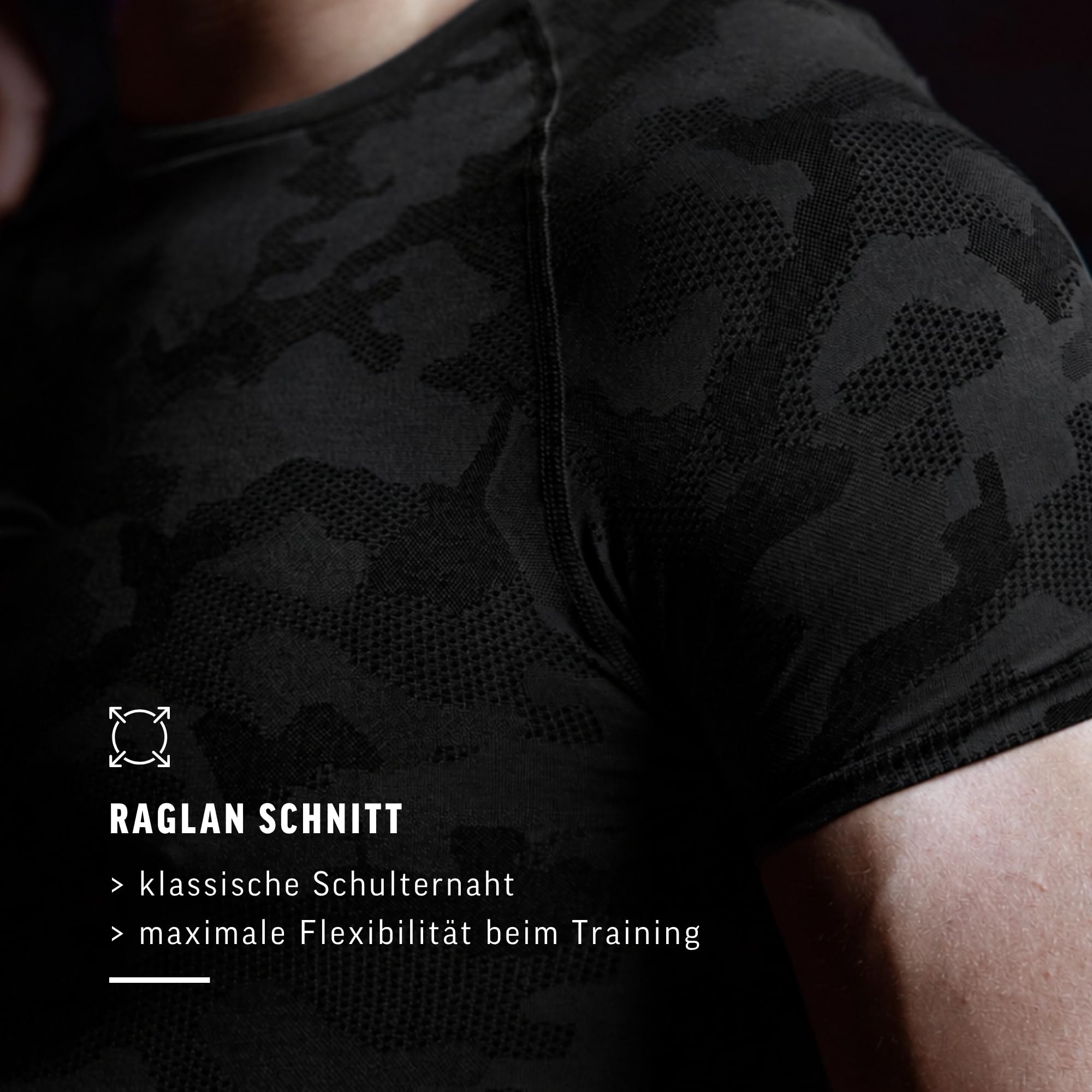 SMILODOX Kompressionsshirt Herren Carnos, Muskelbetontes T-Shirt, Enganliegendes Fitness Shirt, Seamless & Atmungsaktives Trainingshirt mit Body Mapping & feuchtigkeitsregulierung, Gym & Workout