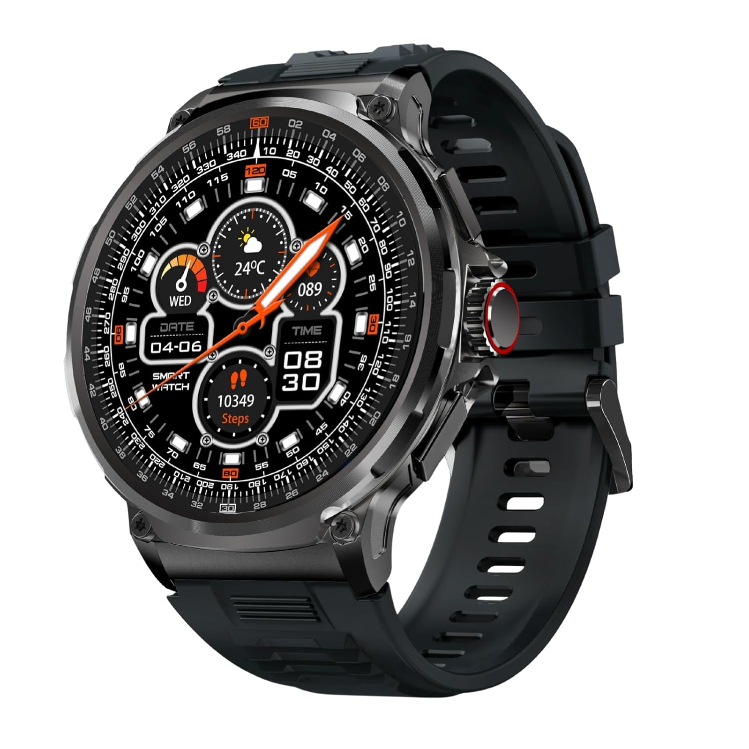 V69 Smart Watch, 1.85-inch HD Display, Bluetooth Calling, Heart Rate Monitor, SpO2 Tracking, Fitness Tracker with 100+ Sports Modes, Black Waterproof Smartwatch for Men and Women V69 Smart Watch, 1.85-inch HD Display, Bluetooth Calling, Heart Rate Monitor, SpO2 Tracking, Fitness Tracker with 100+ Sports Modes, Black Waterproof Smartwatch for Men and Women