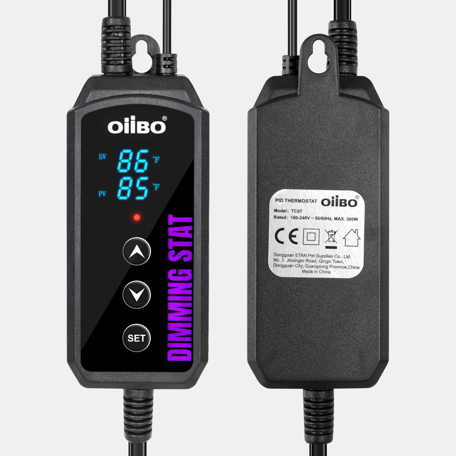 Oiibo Digital Heat Mat Thermostat, PID Reptile Heat Lamp Dimming Thermostat Heating Pad Temperature Controller for for Aquarium Reptiles and Seedling, Breeding, Hatching - image 6
