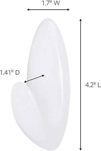 Miniatura 12 de Command Ganchos de baño medianos, con capacidad para hasta 3 libras, 2 ganchos de ducha con 2 tiras Command para organizar el baño sin daños