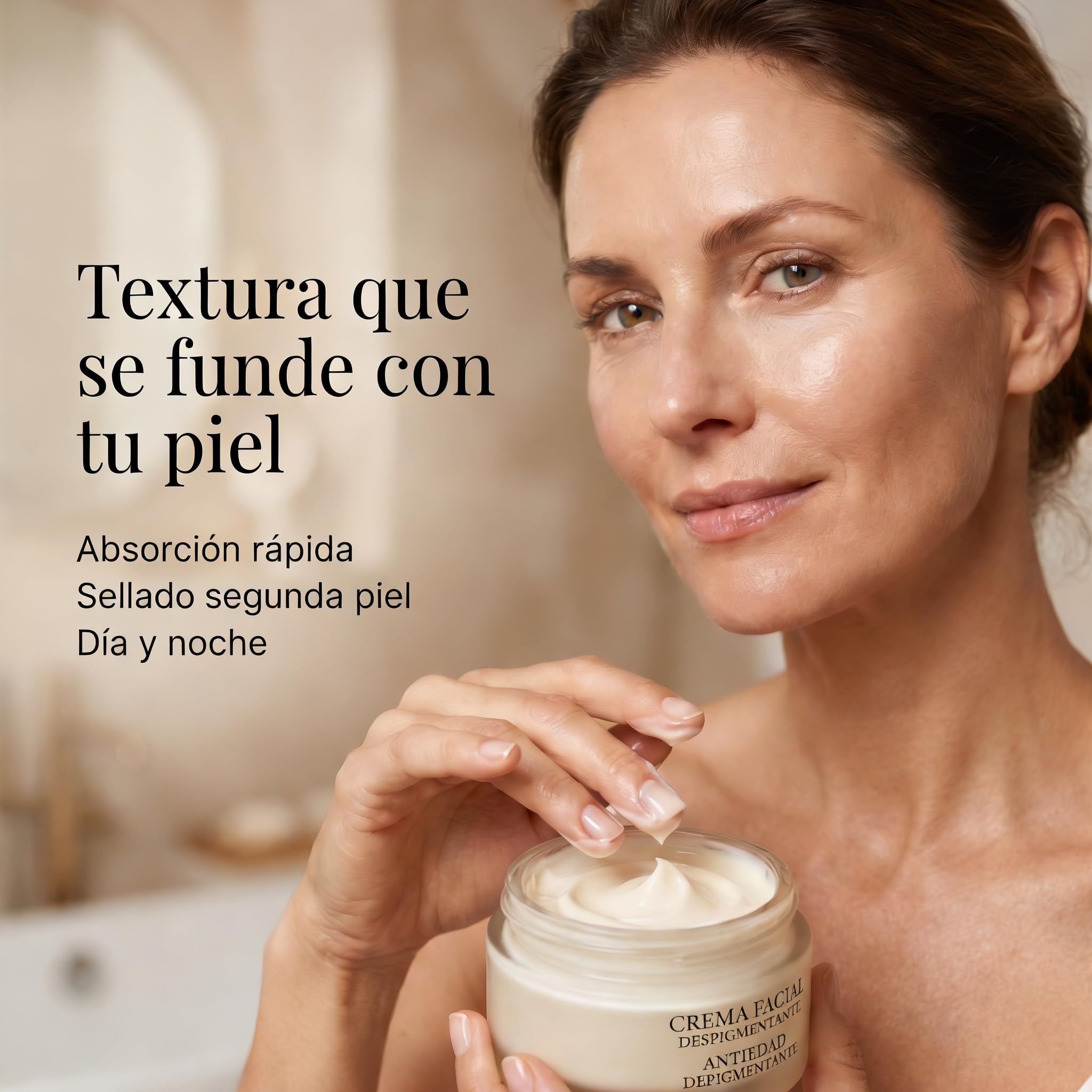 Crema Facial Mujer Antiedad Despigmentante Coreana con Centella Asiatica y Niacinamida Acido Hialuronico reduce Manchas Arrugas y Flacidez Piel Madura 40 años Hidratante Antiarrugas dia y noche 50 ml