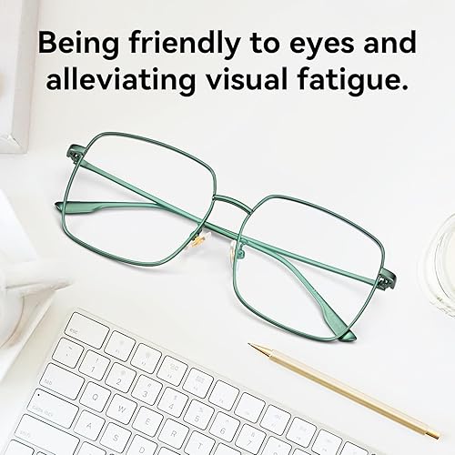 Miniatura 9 de Dollger Gafas de bloqueo de luz azul para mujer, antideslumbrante, filtro UV, gafas de juegos para computadora, gafas cuadradas matales retro