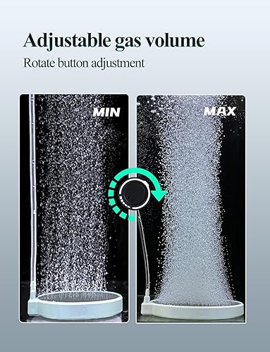 Miniatura 4 de UPETTOOLS Bomba de aire para acuario, bomba de aire para pecera, ultra silenciosa, potente, aireador de burbujeador, 5 W 4 L/min, salida doble