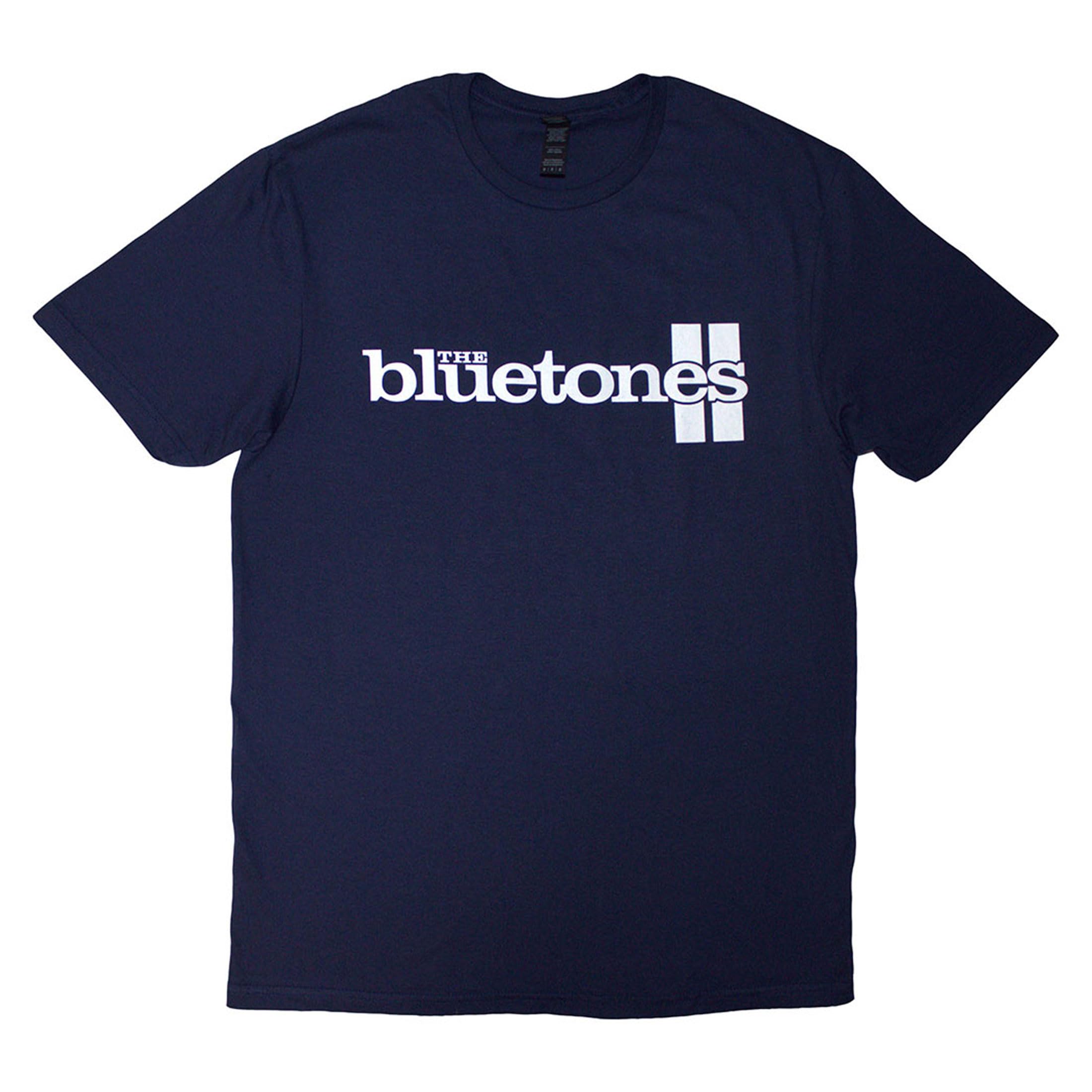 Rock Off officially licensed products The Bluetones Stripe Band Logo T Shirt XXL Navy