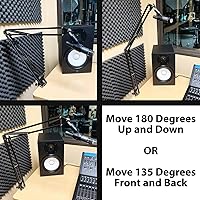 Vista 10 de ChromaCast Pro Series - Soporte de escritorio ajustable para micrófono de 38 pulgadas con suspensión de pluma, incluye clip para micrófono