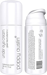 Poppy Austin 30ml Organic Eye Cream For Dark Circles and Puffy Eyes - Anti-ageing, Cruelty-free Anti-Puffiness Eyecream - Sensitive Eye Cream, Eye Puffiness Reducer with Vitamin C
