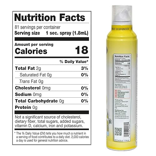 Miniatura 6 de Mantova Spray 100% Aceite de Oliva Virgen Extra Limón 8 onzas