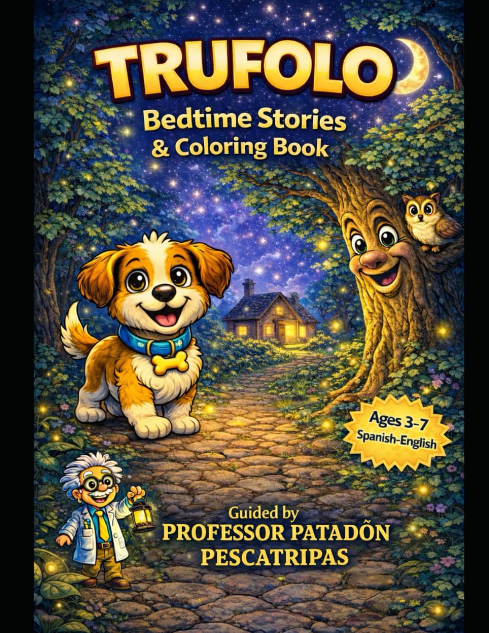 Trufolo Bedtime Stories & Coloring Book: Calm Bedtime Stories for Kids | Spanish–English Bilingual
