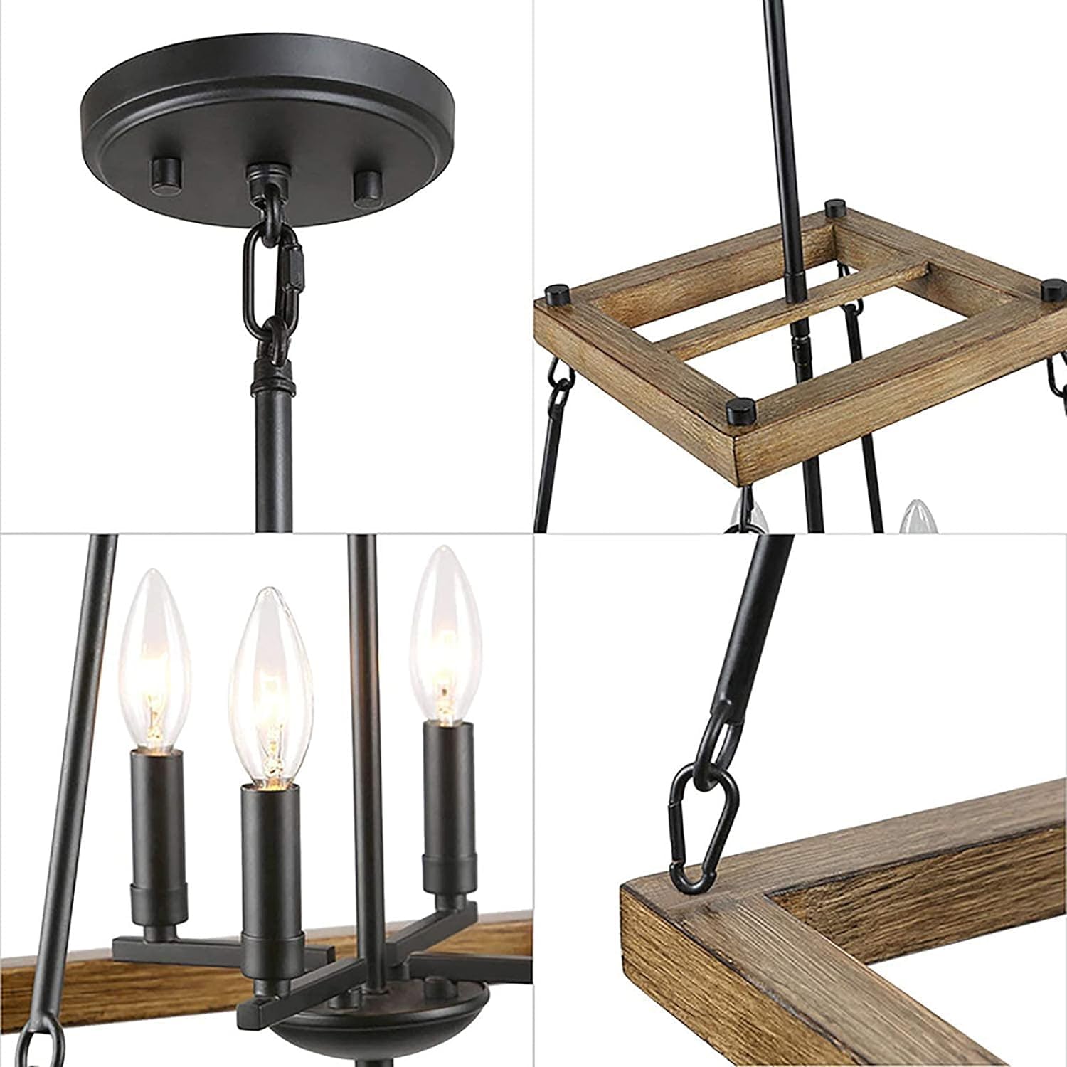 Light Farmhouse Island Light, przemysłowe wyposażenie oświetleniowe w zawieszce kuchennej metalowe żyrandole V-Wintage, Lampa sufitowa LED Made in China