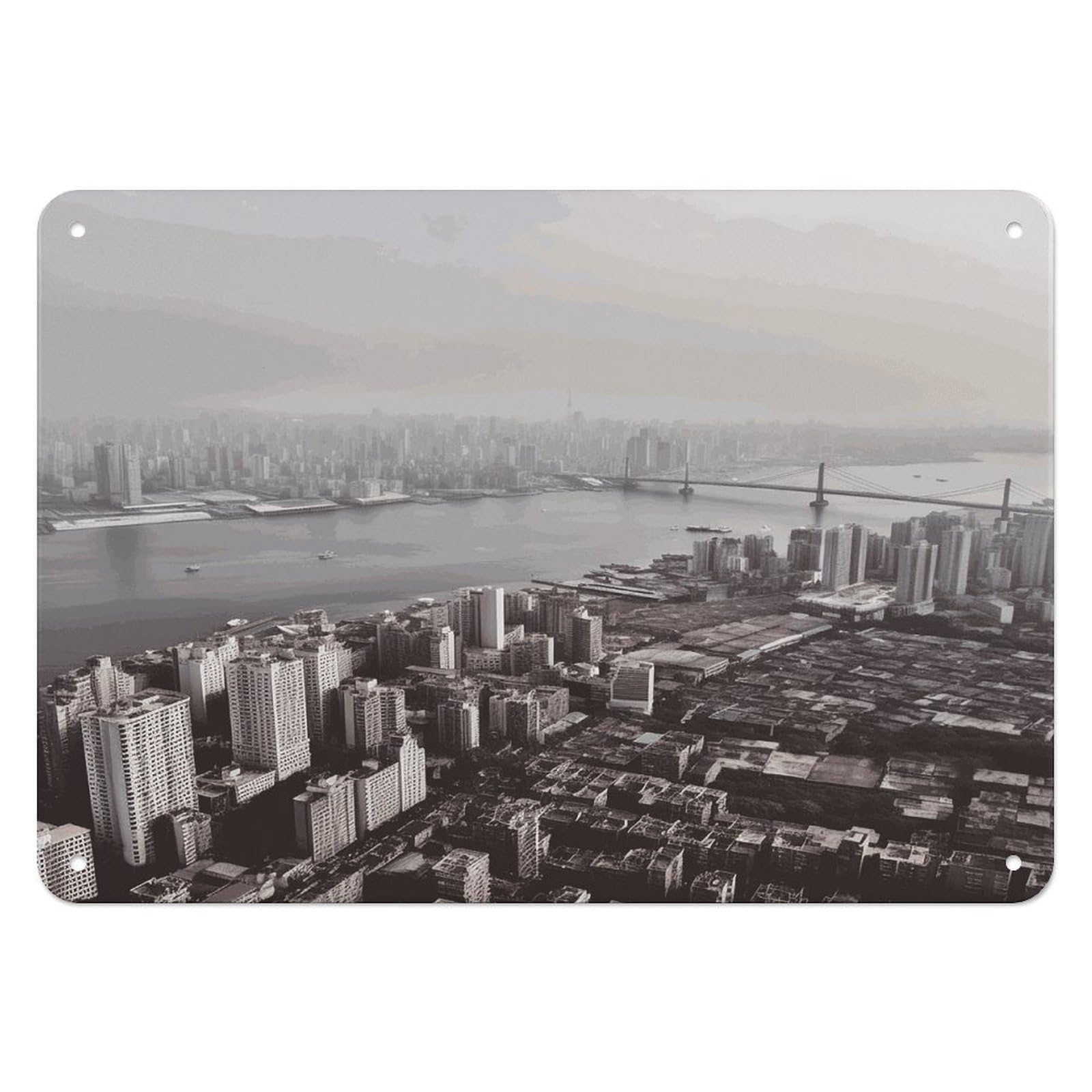 Fekiloot Style Mumbai City Wall Decor Iron Painting Metal Sign